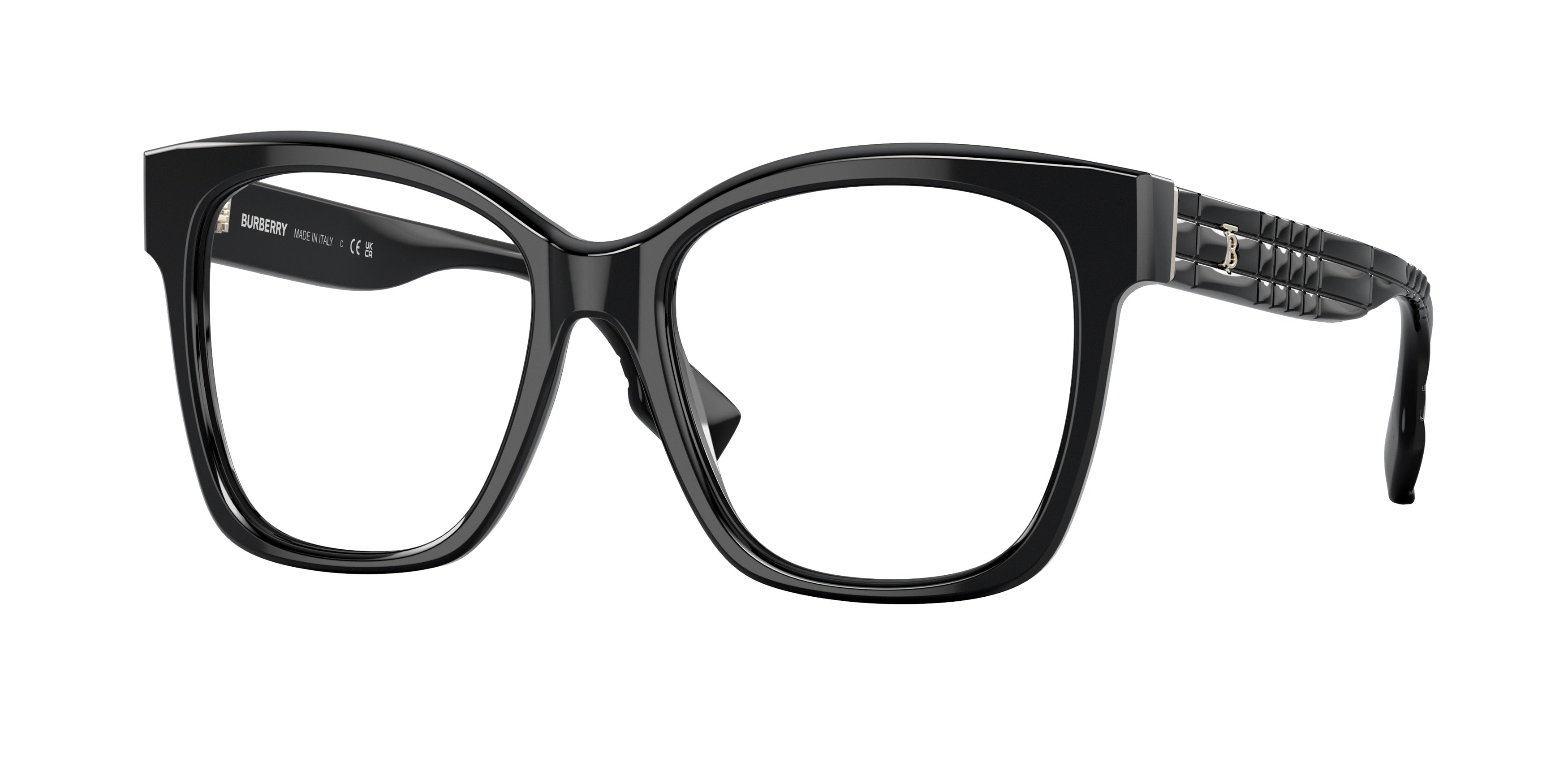 Burberry SYLVIE BE2363F Square Eyeglasses  3001-Black 53-140-17 - Color Map Black