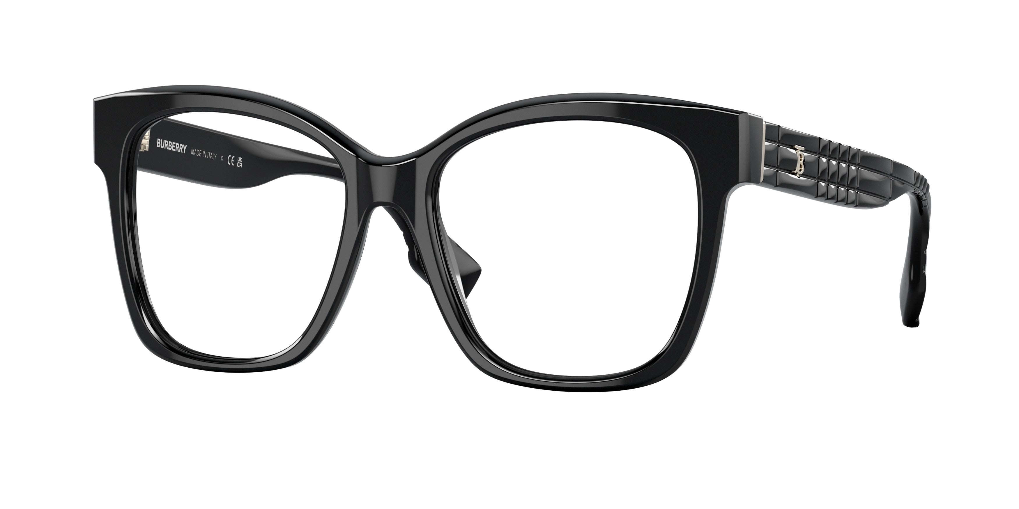 Burberry SYLVIE BE2363 Square Eyeglasses  3001-Black 53-140-17 - Color Map Black