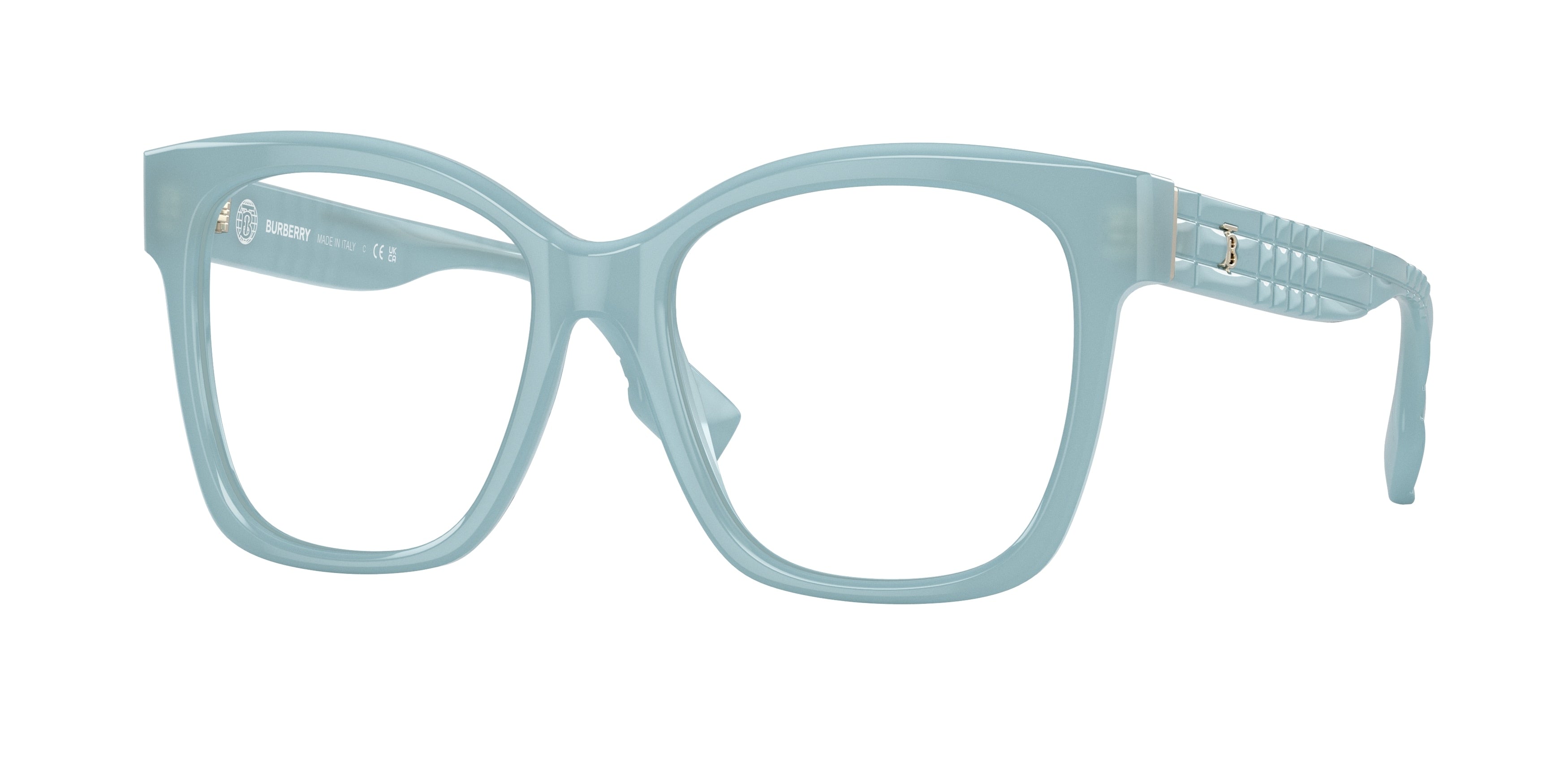 Burberry SYLVIE BE2363 Square Eyeglasses  4086-Azure 53-140-17 - Color Map Blue