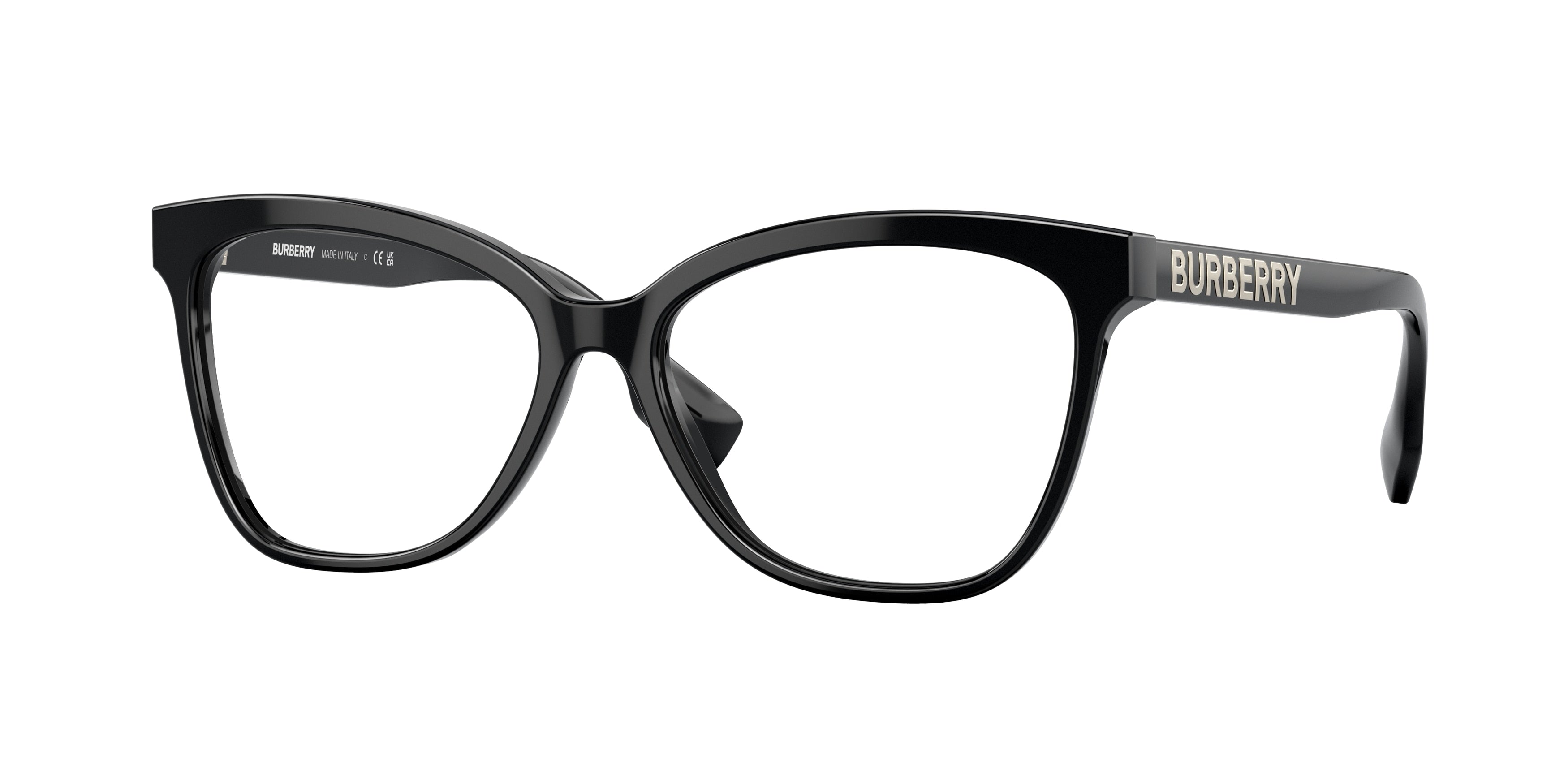 Burberry GRACE BE2364F Cat Eye Eyeglasses  3001-Black 54-140-15 - Color Map Black