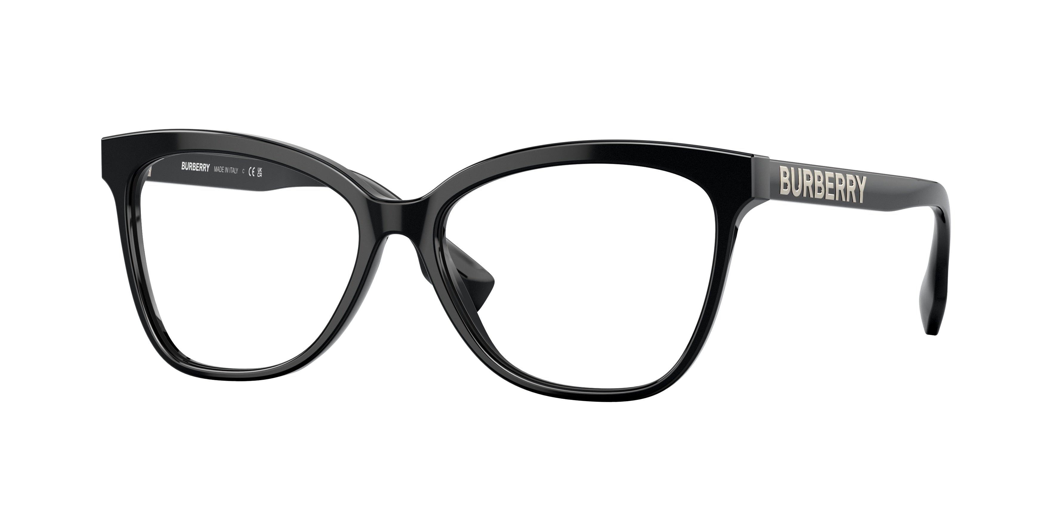 Burberry GRACE BE2364 Cat Eye Eyeglasses  3001-Black 54-140-15 - Color Map Black