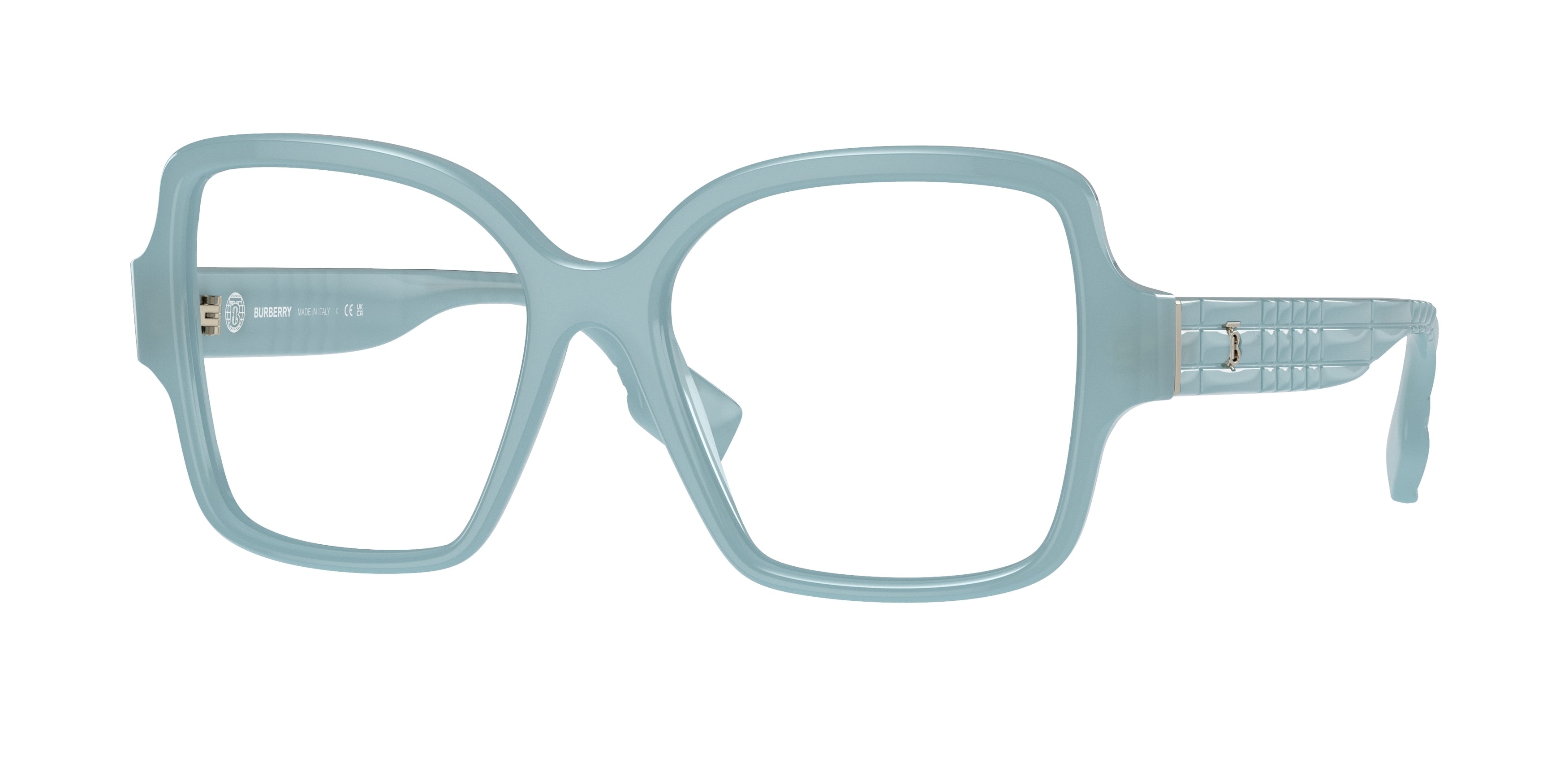 Burberry BE2374 Square Eyeglasses  4086-Azure 54-140-17 - Color Map Blue