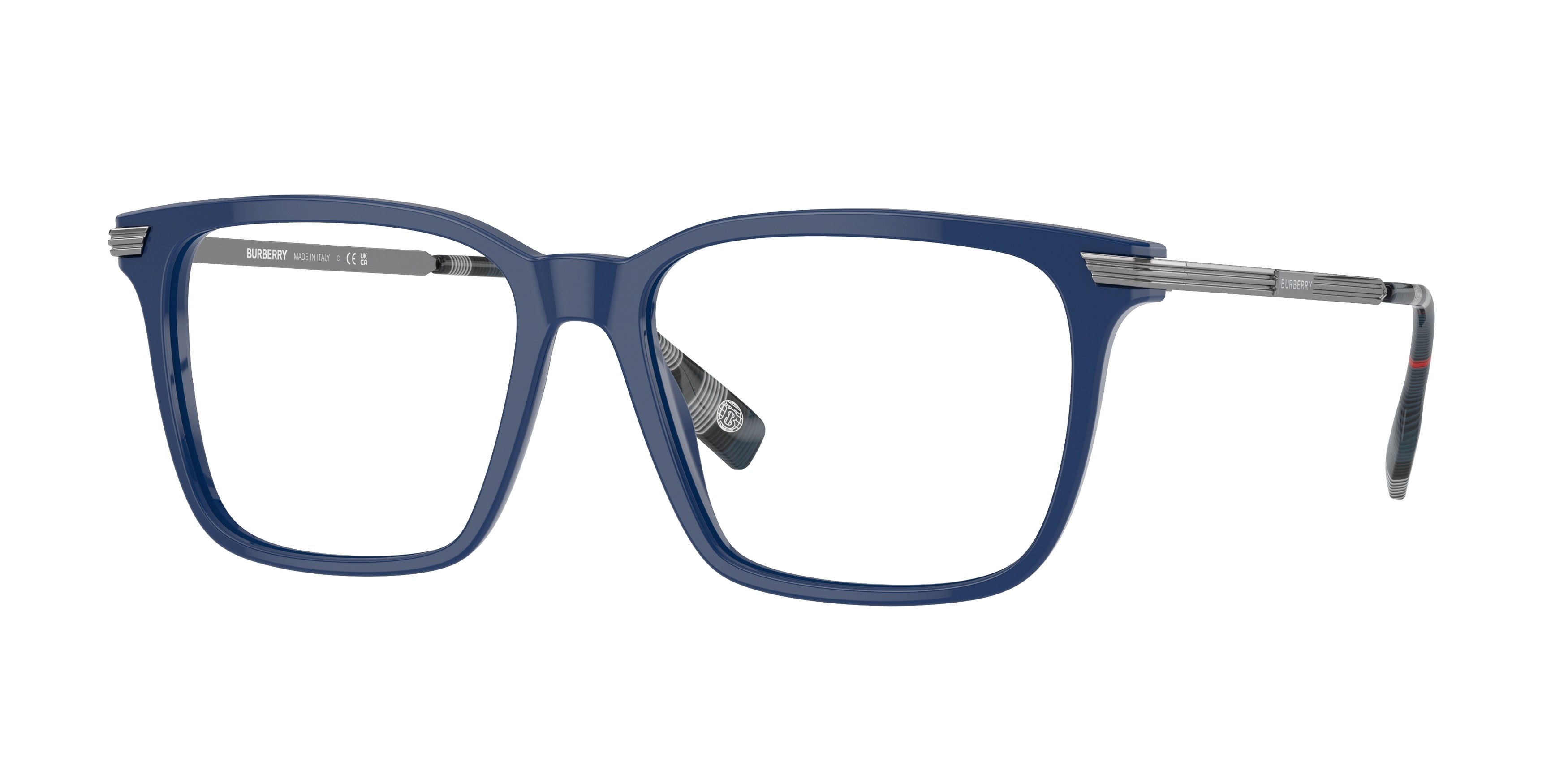 Burberry ELLIS BE2378 Square Eyeglasses  4058-Blue 55-150-16 - Color Map Blue