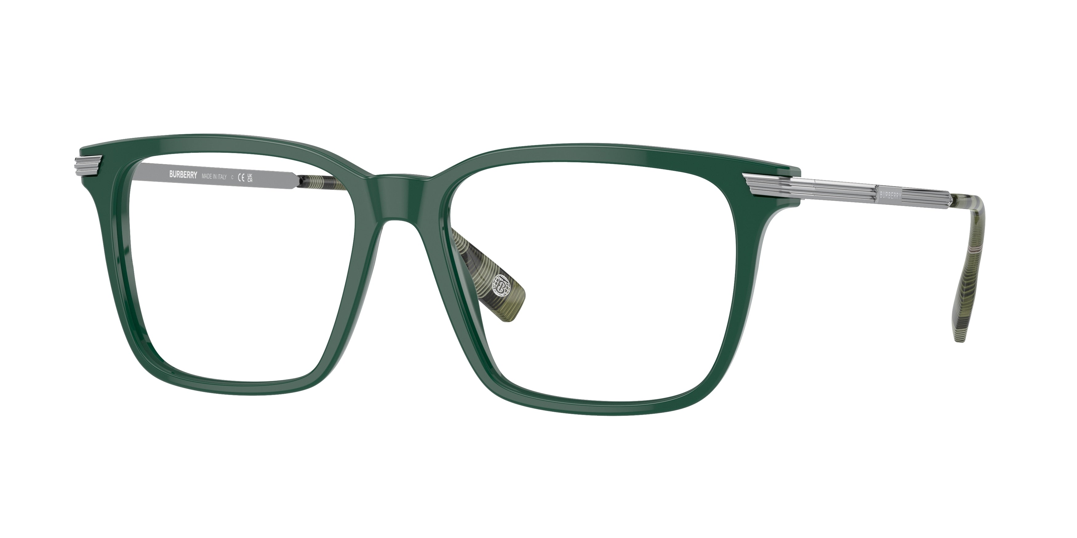 Burberry ELLIS BE2378 Square Eyeglasses  4059-Green 55-150-16 - Color Map Green