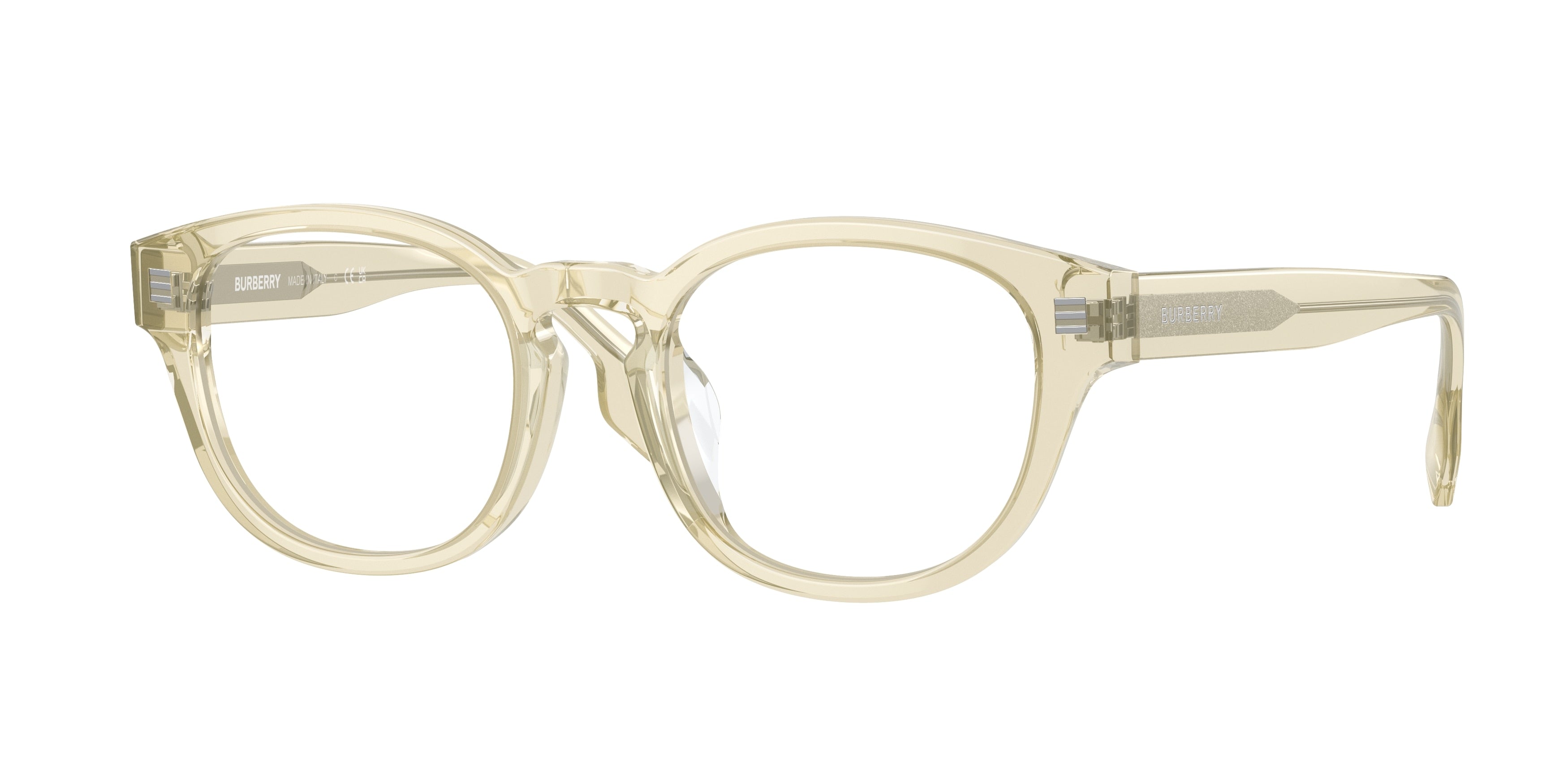 Burberry AUBREY BE2382D Round Eyeglasses  3852-Yellow 49-145-19 - Color Map Yellow