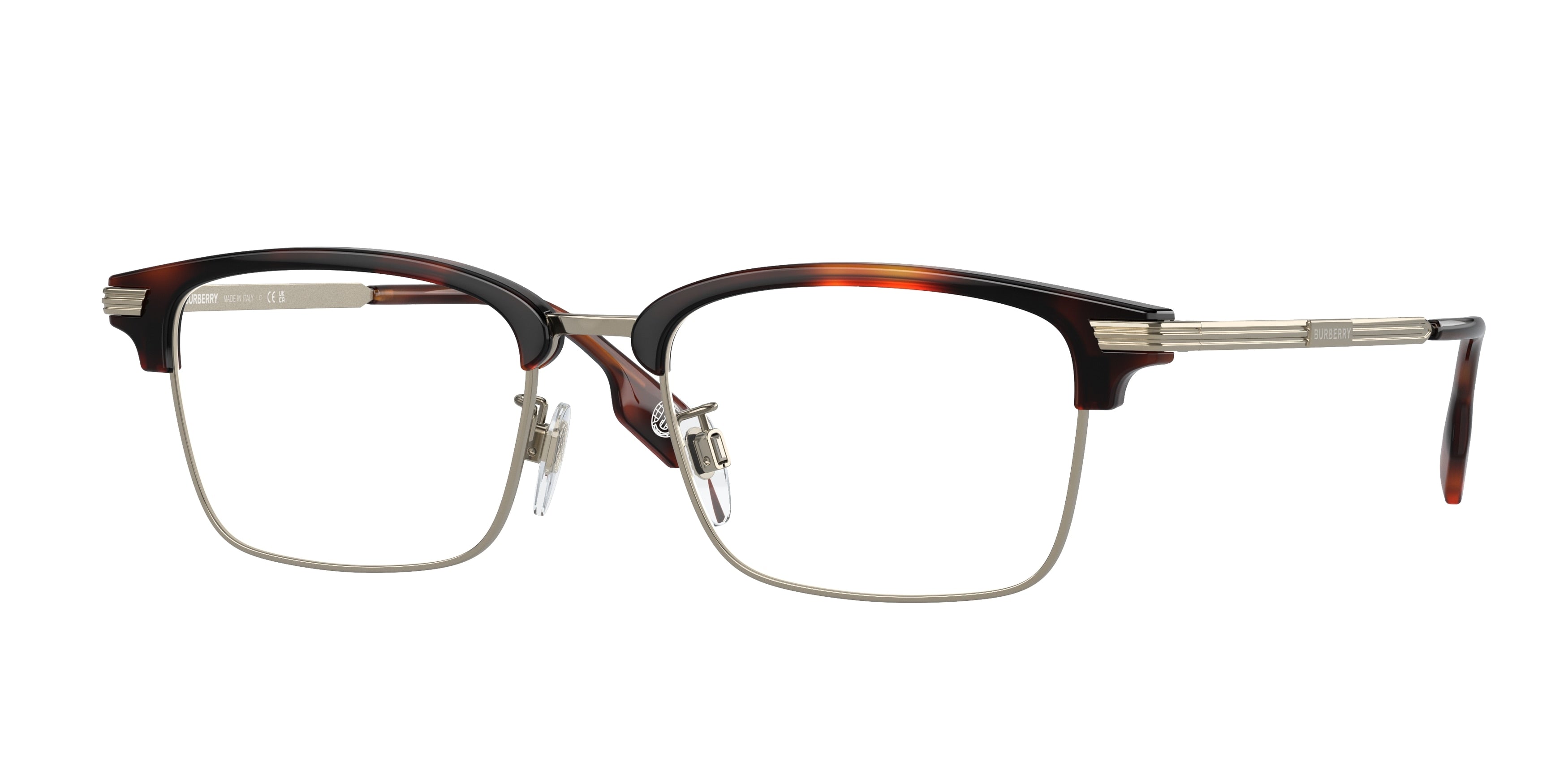 Burberry TYLER BE2383TD Rectangle Eyeglasses  3316-Light Havana 53-145-18 - Color Map Tortoise