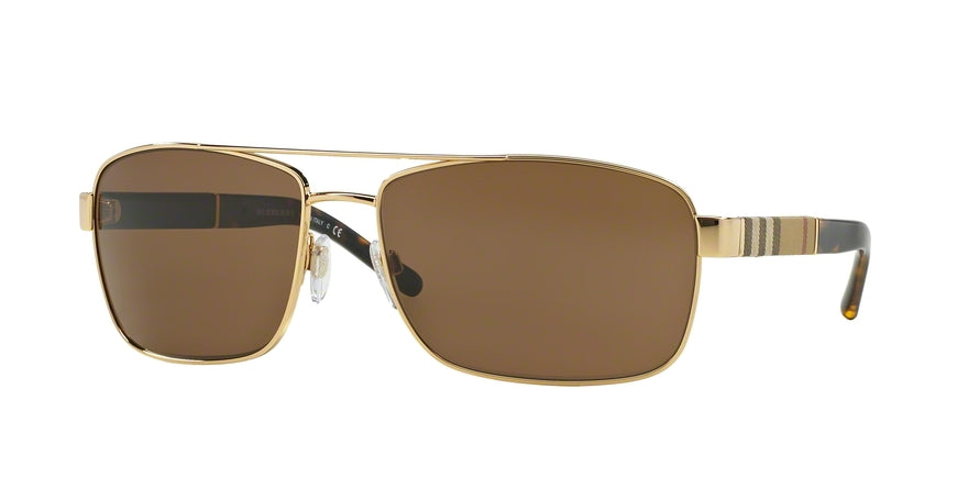 Burberry BE3081 Rectangle Sunglasses  101773-GOLD 63-16-135 - Color Map gold