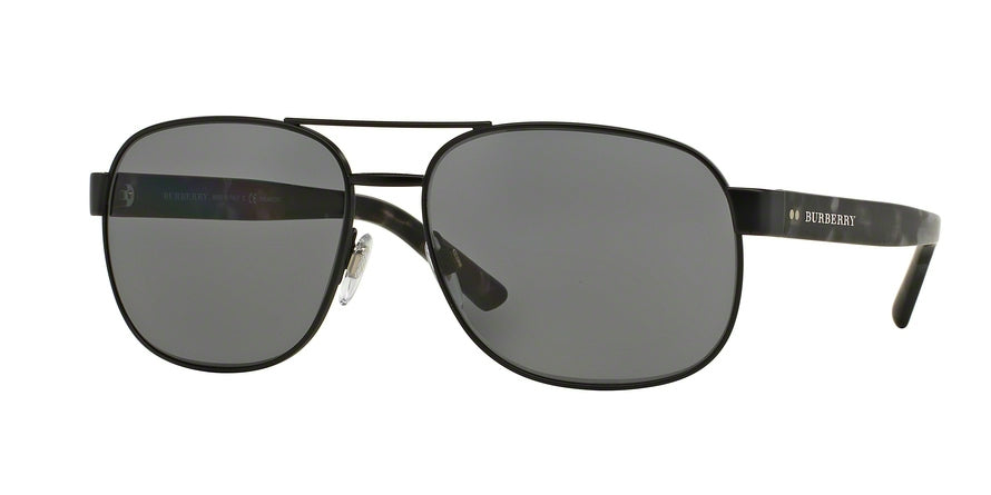 Burberry BE3083 Rectangle Sunglasses  1007T8-MATTE BLACK 59-16-140 - Color Map black