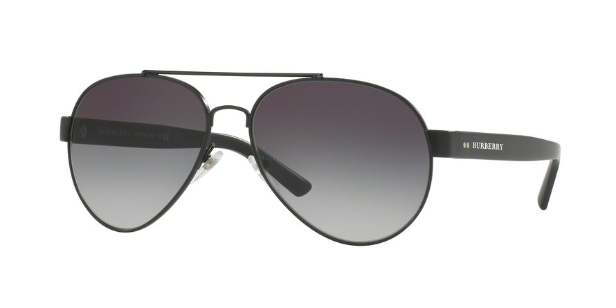 Burberry BE3086 Pilot Sunglasses  1007S6-MATTE BLACK 59-15-140 - Color Map black