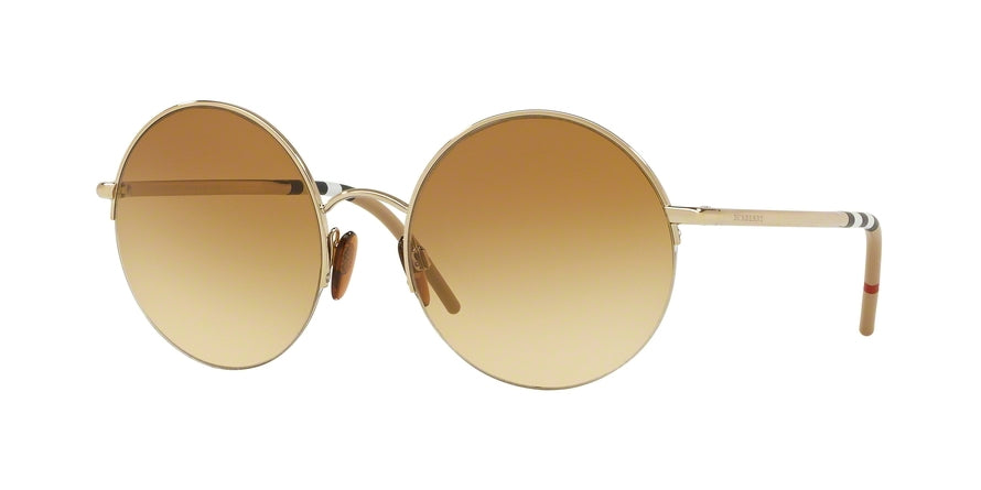 Burberry BE3101 Round Sunglasses  11452L-LIGHT GOLD 54-19-140 - Color Map gold