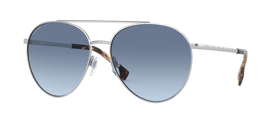 Burberry BE3115 Pilot Sunglasses  100519-SILVER 59-16-145 - Color Map silver