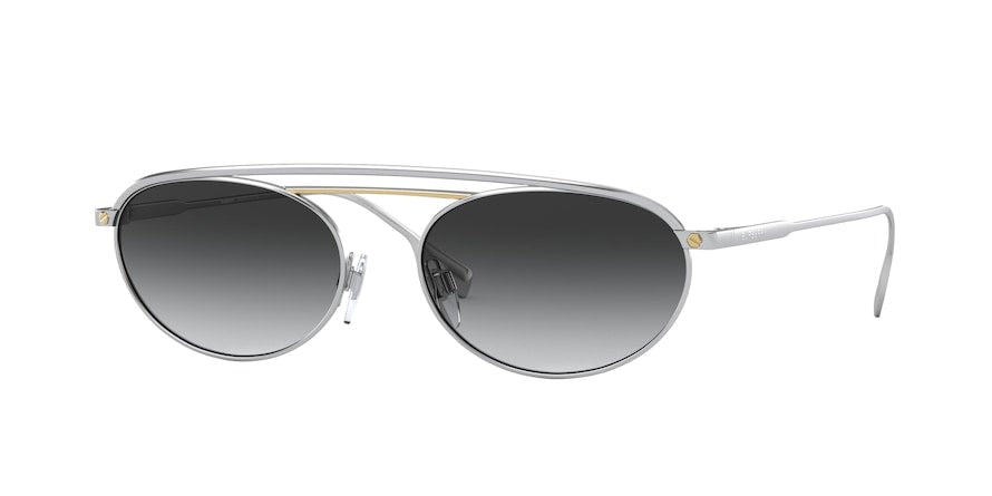 Burberry BE3116 Oval Sunglasses  13038G-SILVER/GOLD 54-17-140 - Color Map silver