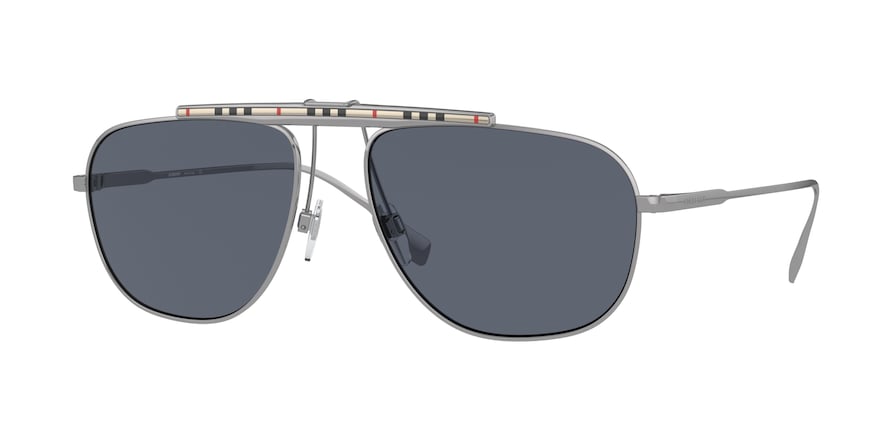 Burberry DEAN BE3121 Pilot Sunglasses  100387-GUNMETAL 59-17-145 - Color Map gunmetal