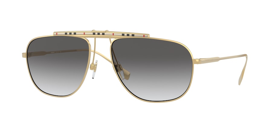 Burberry DEAN BE3121 Pilot Sunglasses  101711-GOLD 59-17-145 - Color Map gold