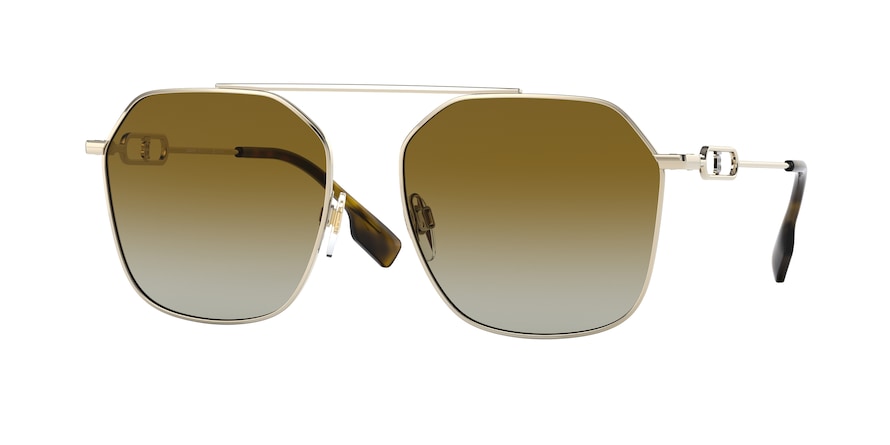 Burberry EMMA BE3124 Square Sunglasses  1109T5-LIGHT GOLD 57-17-145 - Color Map gold