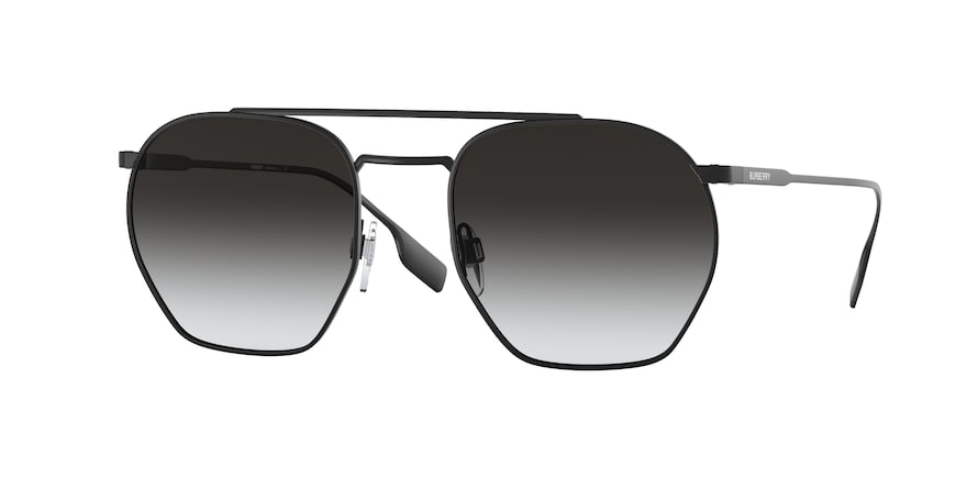 Burberry RAMSEY BE3126 Irregular Sunglasses  10078G-BLACK 53-20-145 - Color Map black