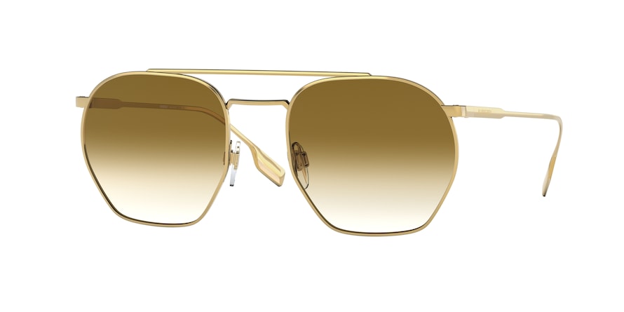 Burberry RAMSEY BE3126 Irregular Sunglasses  10178E-GOLD 53-20-145 - Color Map gold