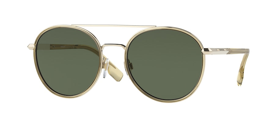 Burberry IVY BE3131 Round Sunglasses  110971-LIGHT GOLD 55-20-140 - Color Map gold