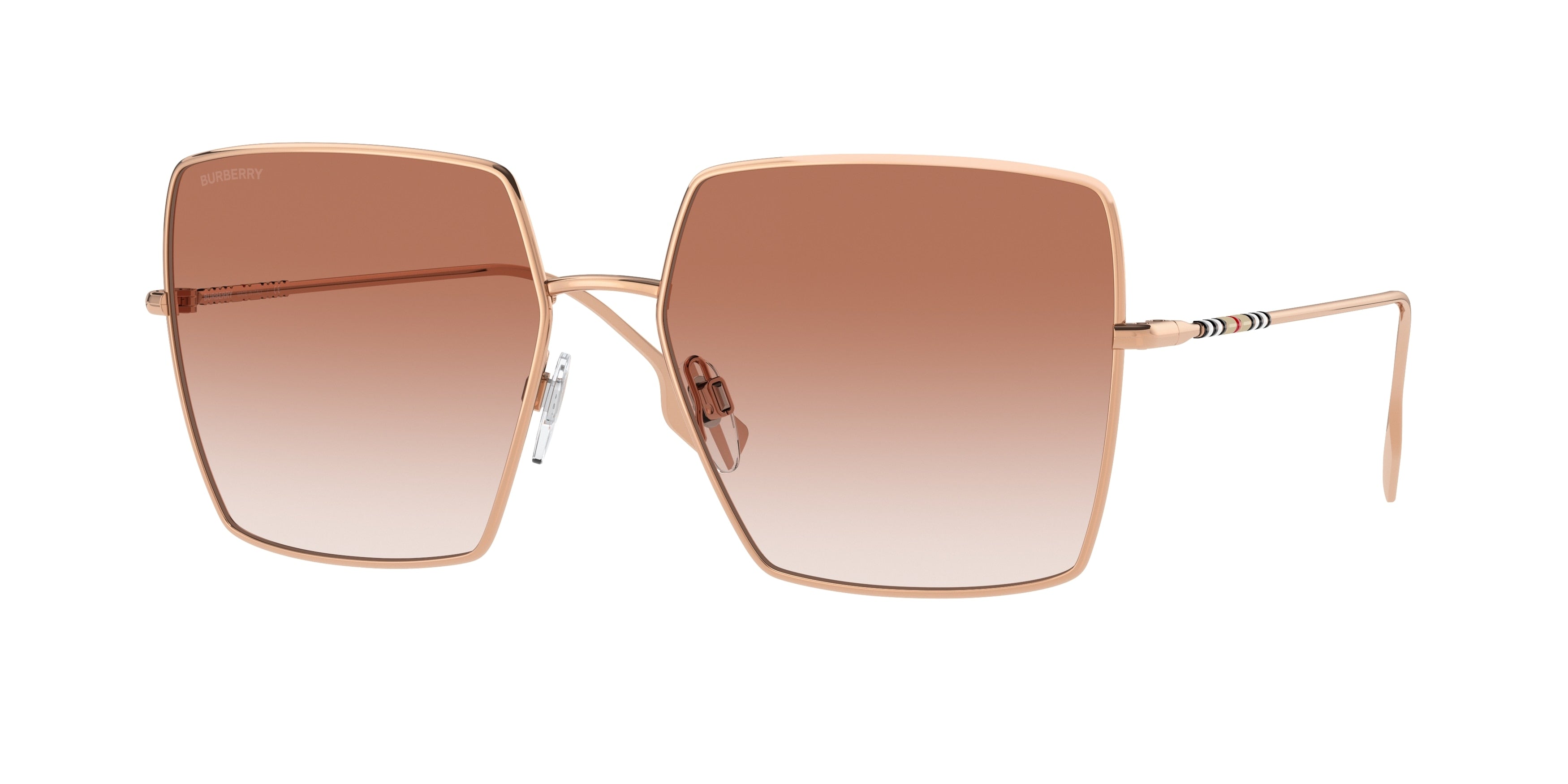 Burberry DAPHNE BE3133 Square Sunglasses  133713-Rose Gold 57-140-16 - Color Map Gold