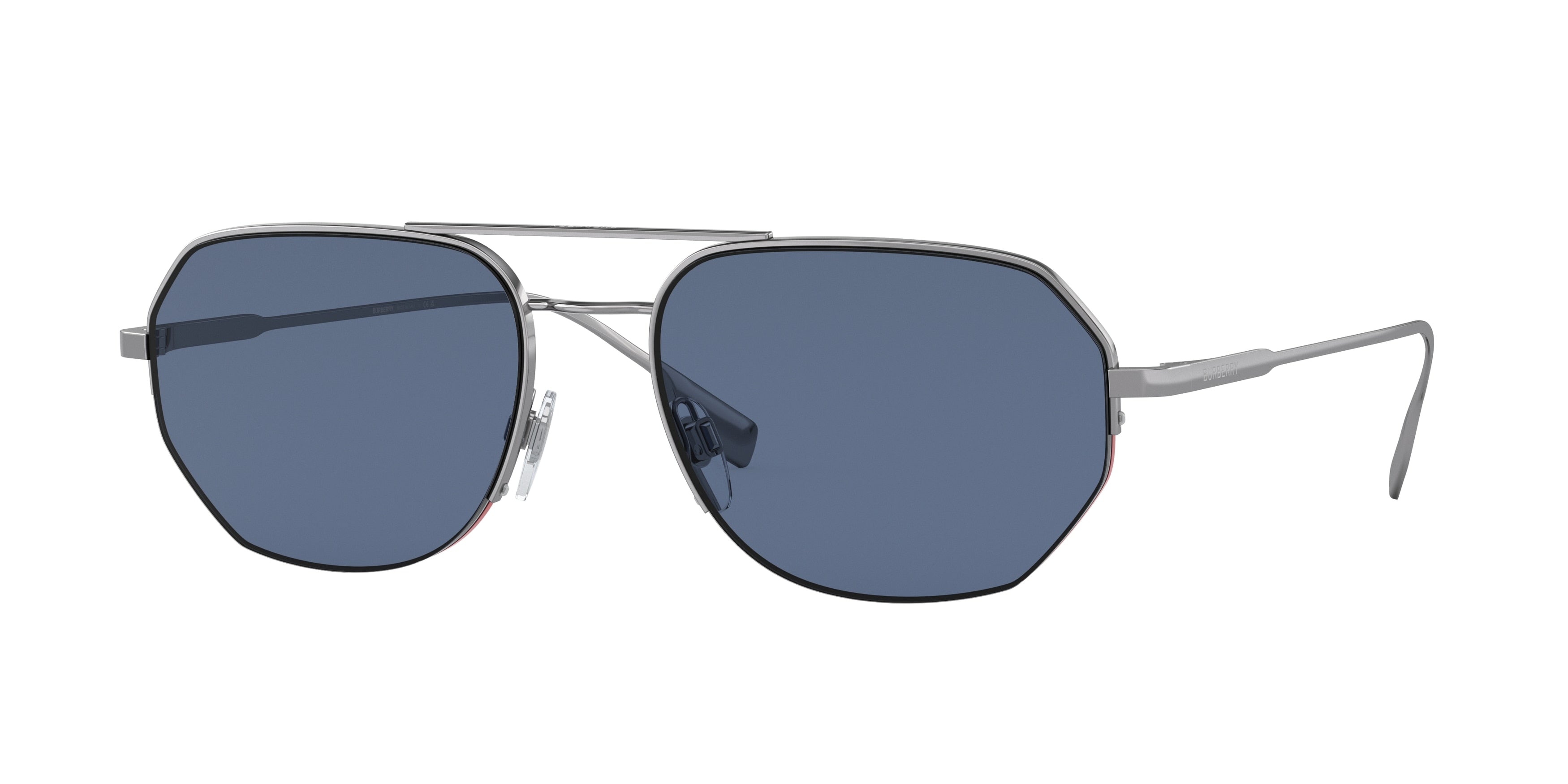 Burberry HENRY BE3140 Irregular Sunglasses  100380-Gunmetal 57-145-18 - Color Map Grey