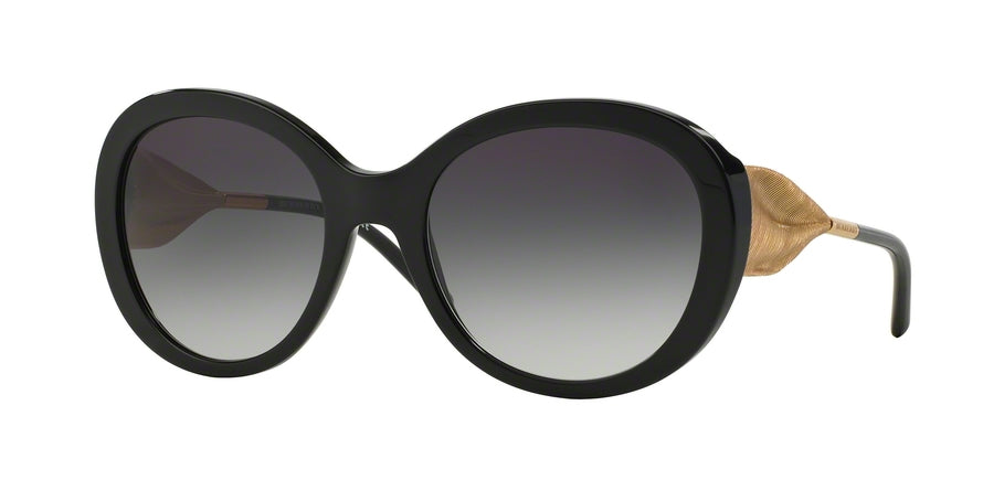 Burberry BE4191 Round Sunglasses  30018G-BLACK 57-21-135 - Color Map black