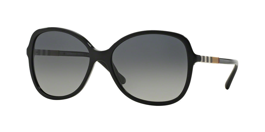 Burberry BE4197F Round Sunglasses  3001T3-BLACK 58-16-140 - Color Map black