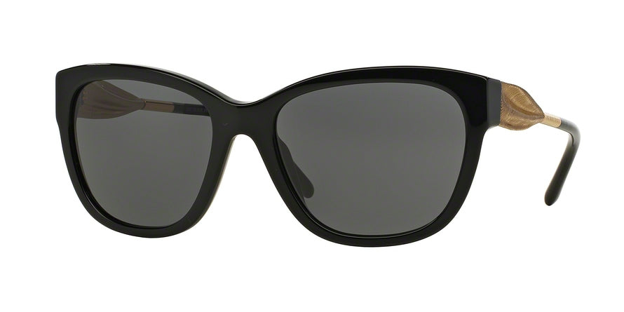 Burberry BE4203 Cat Eye Sunglasses  300187-BLACK 57-18-140 - Color Map black
