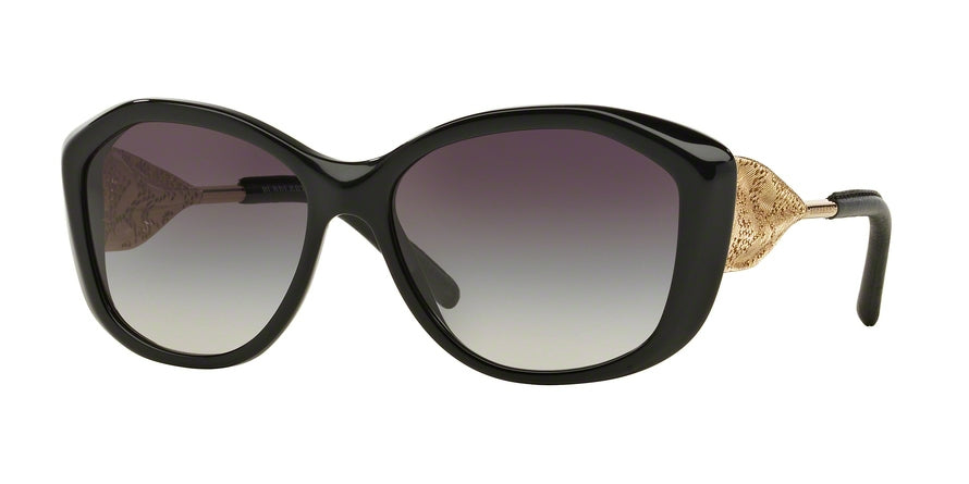 Burberry BE4208Q Irregular Sunglasses  30018G-BLACK 57-16-135 - Color Map black