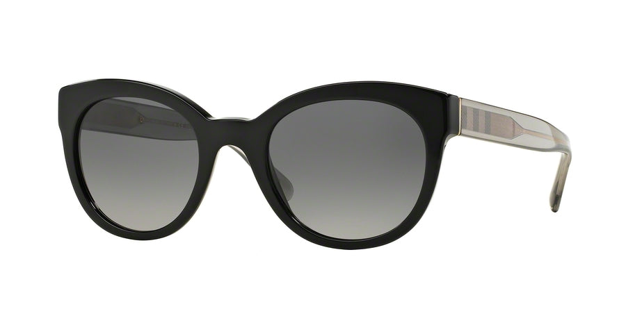 Burberry BE4210F Cat Eye Sunglasses  3001T3-BLACK 52-22-140 - Color Map black