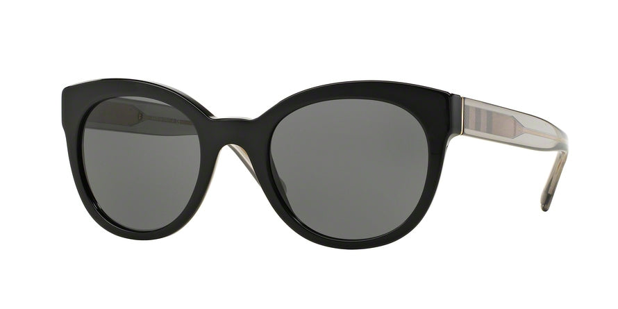 Burberry BE4210 Cat Eye Sunglasses  300187-BLACK 52-22-140 - Color Map black