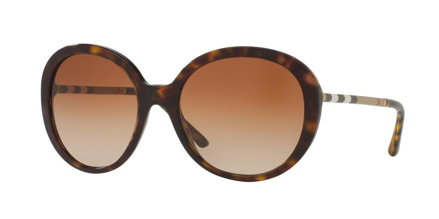 Burberry BE4239QF Round Sunglasses  300213-DARK HAVANA 57-19-140 - Color Map havana