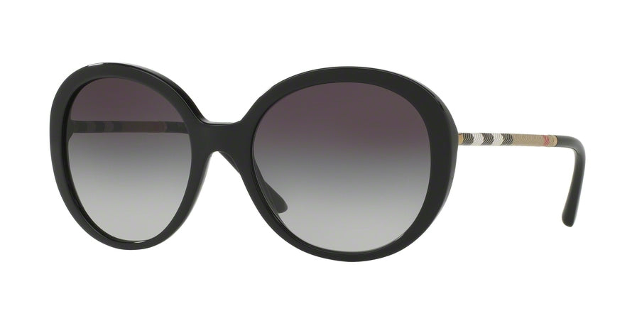 Burberry BE4239Q Round Sunglasses  30018G-BLACK 57-19-140 - Color Map black