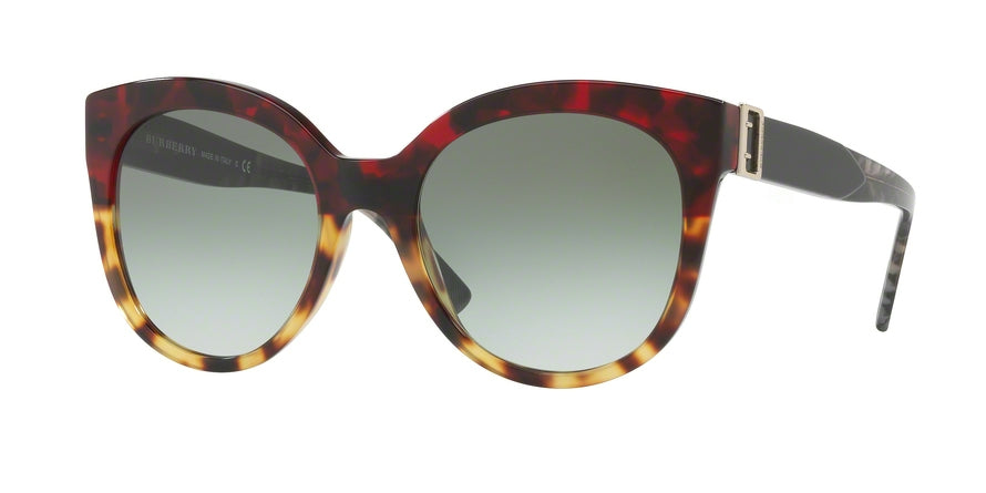 Burberry BE4243F Cat Eye Sunglasses  36358E-RED HAVANA/LIGHT HAVANA 55-20-140 - Color Map red