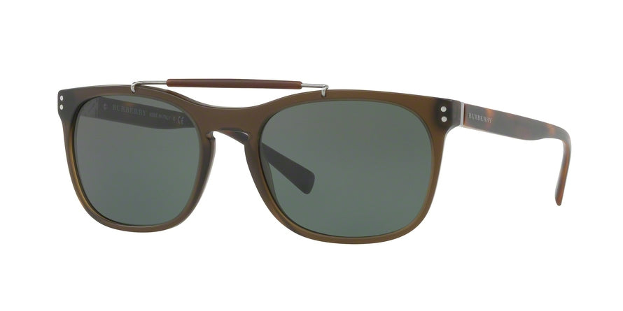 Burberry BE4244F Square Sunglasses  361671-MATTE GREEN 56-19-145 - Color Map green