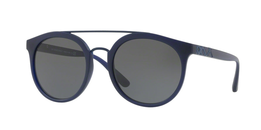 Burberry BE4245 Round Sunglasses  364487-MATTE BLUE 53-21-145 - Color Map blue