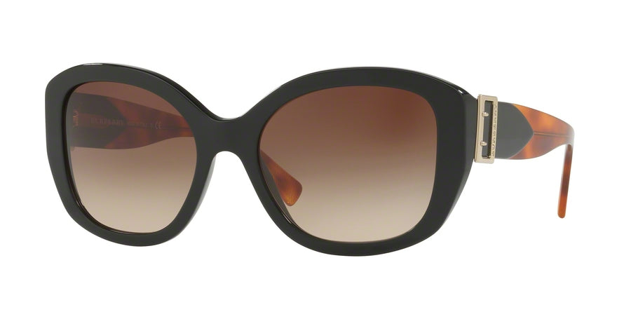 Burberry BE4248F Irregular Sunglasses  363713-BLACK 57-19-140 - Color Map black
