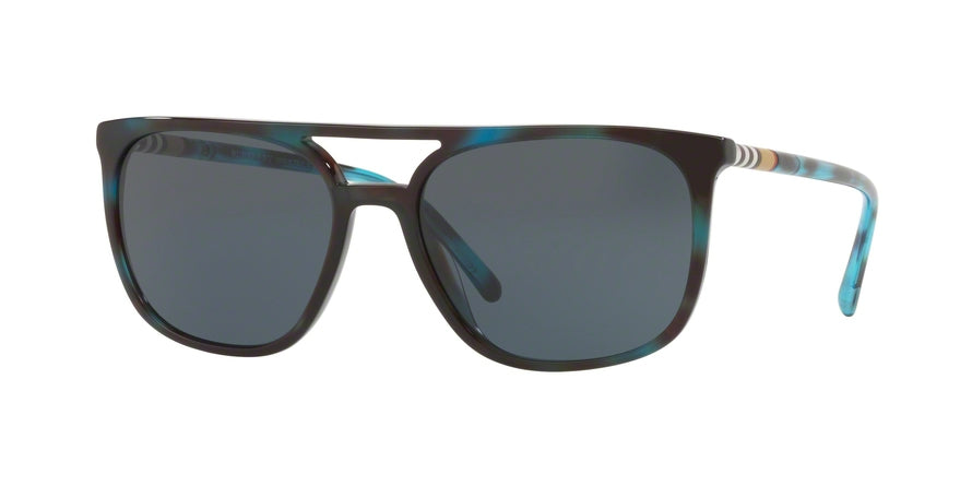 Burberry BE4257 Square Sunglasses  370287-BLUE HAVANA 57-17-145 - Color Map blue