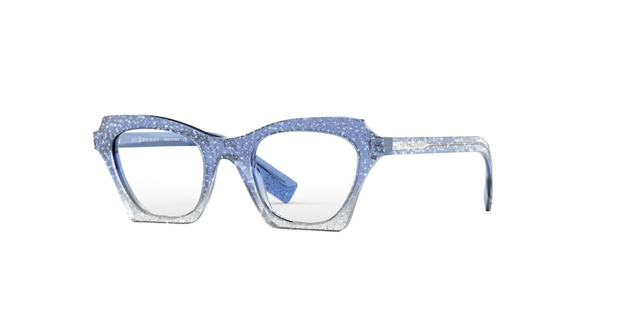 Burberry BE4283 Square Sunglasses  37721W-TOP GLITTER ON GRADIENT BLUE 49-21-140 - Color Map blue
