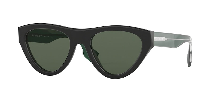 Burberry BE4285 Irregular Sunglasses  379571-TRANSPARENT GREEN 52-20-140 - Color Map green