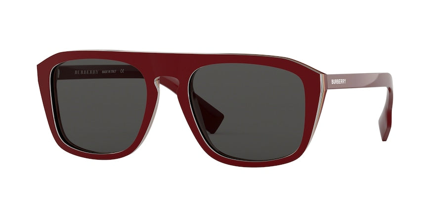 Burberry BE4286 Square Sunglasses  380087-CHECK MULTILAYER BORDEAUX 55-19-145 - Color Map bordeaux