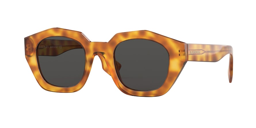 Burberry BE4288F Irregular Sunglasses  305487-LIGHT HAVANA 46-23-140 - Color Map havana