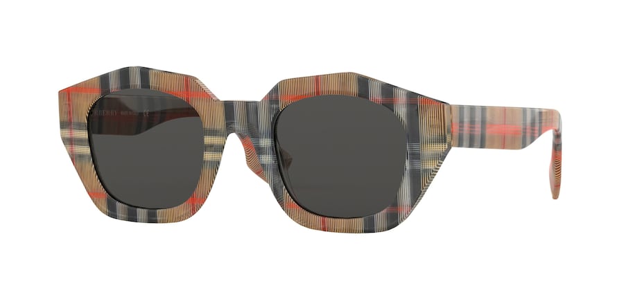 Burberry BE4288F Irregular Sunglasses  377887-VINTAGE CHECK 46-23-140 - Color Map multi