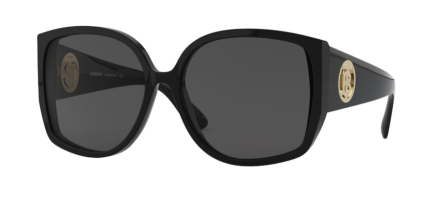 Burberry BE4290F Square Sunglasses  300187-BLACK 61-16-140 - Color Map black