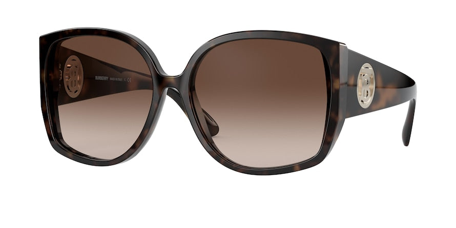 Burberry BE4290F Square Sunglasses  300213-DARK HAVANA 61-16-140 - Color Map havana