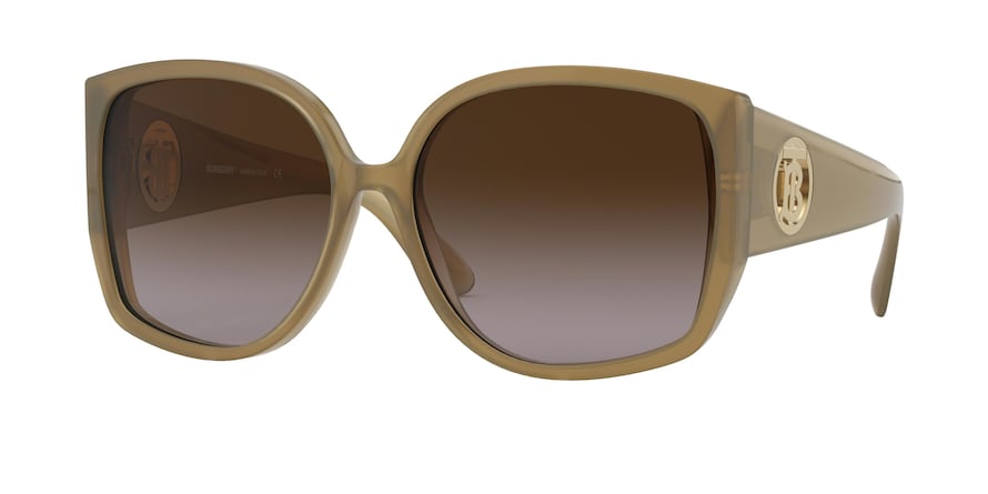 Burberry BE4290F Square Sunglasses  301513-OPAL BEIGE 61-16-140 - Color Map light brown
