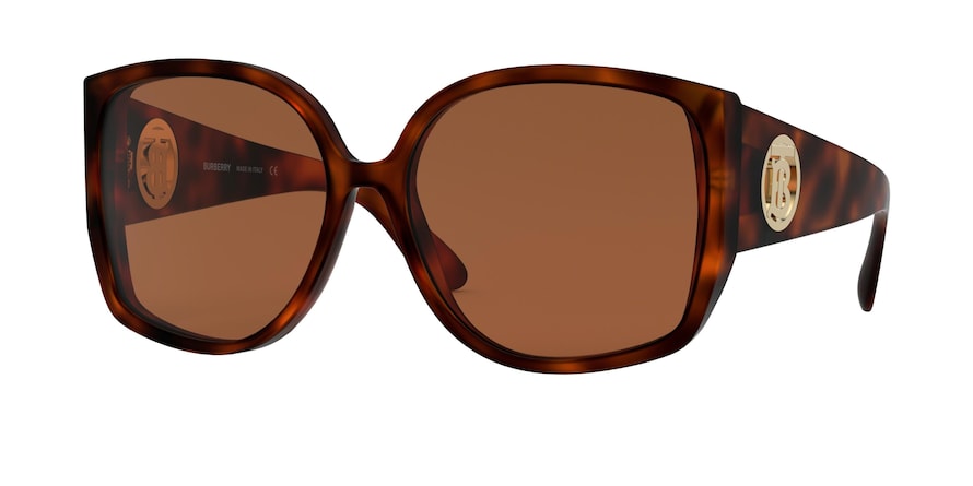 Burberry BE4290F Square Sunglasses  3382/3-MATTE LIGHT HAVANA 61-16-140 - Color Map havana