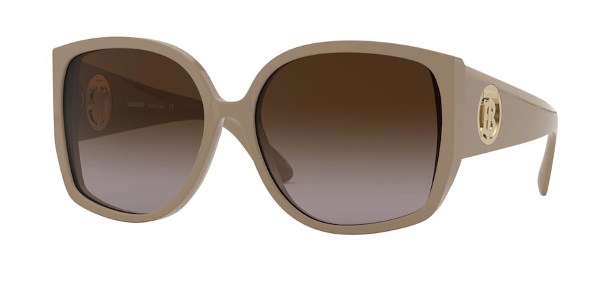 Burberry BE4290F Square Sunglasses  380713-BEIGE 61-16-140 - Color Map light brown