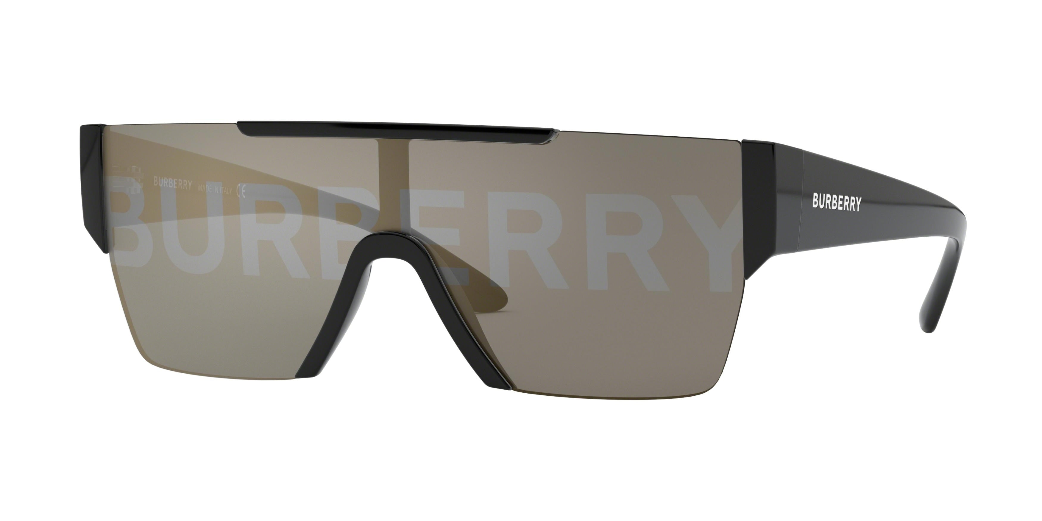 Burberry BE4291 Rectangle Sunglasses  3001/G-Black 38-140-138 - Color Map Black