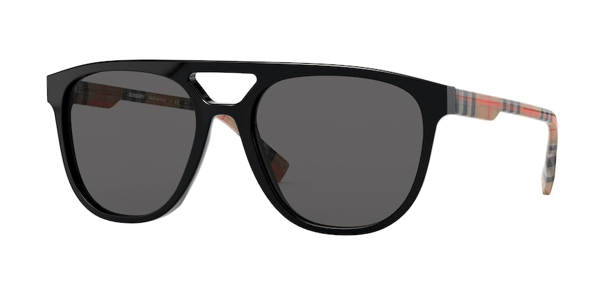 Burberry BE4302F Square Sunglasses  300187-BLACK 56-18-145 - Color Map black