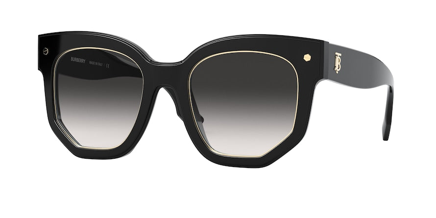 Burberry BE4307F Irregular Sunglasses  30018G-BLACK 50-22-140 - Color Map black
